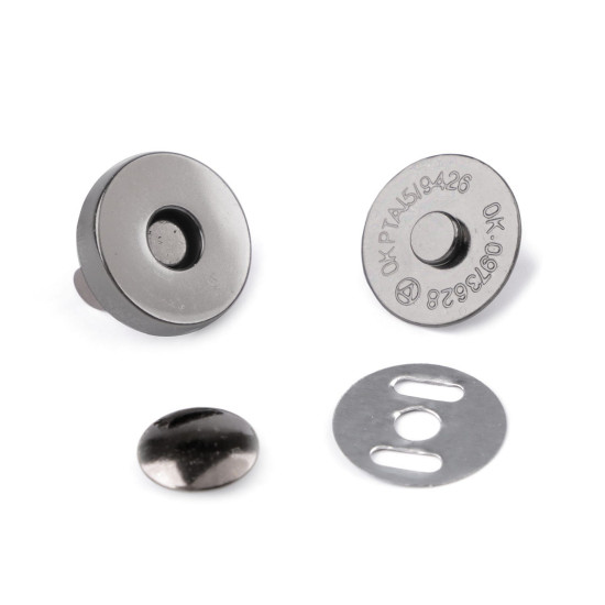 Închizatori / capse magnetice cu nit, ø18 mm - Alamă antică (20 Seturi) Închizatori / capse magnetice cu nit, ø18 mm - Alamă antică (20 Seturi)