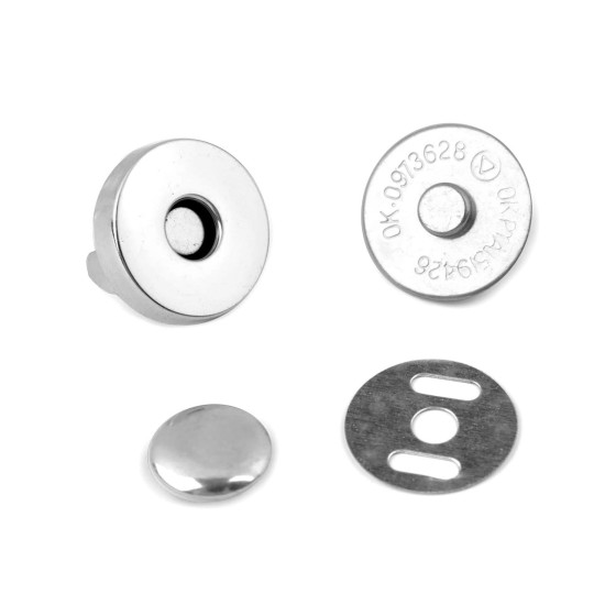 Închizatori / capse magnetice cu nit, ø18 mm - Alamă antică (20 Seturi) Închizatori / capse magnetice cu nit, ø18 mm - Alamă antică (20 Seturi)