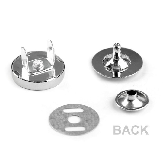 Închizatori / capse magnetice cu nit, ø18 mm - Alamă antică (20 Seturi) Închizatori / capse magnetice cu nit, ø18 mm - Alamă antică (20 Seturi)