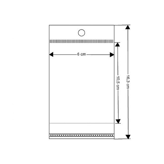 Pungi cu clapetă adezivă și agățătoare, 6x10,5 cm - Transparent (3000 Bucăți) Pungi cu clapetă adezivă și agățătoare, 6x10,5 cm - Transparent (3000 Bucăți)