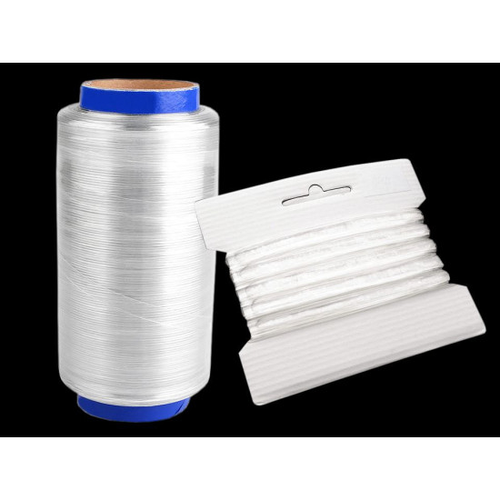 Elastic siliconic, lățime 10 mm - Transparent (60 Metri)