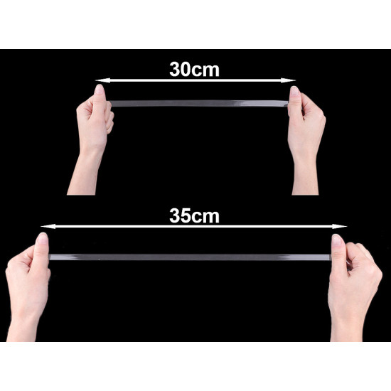 Elastic siliconic, lățime 10 mm - Transparent (60 Metri)