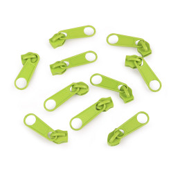 Cursor fermoar spiralat pol, no 5 - Verde deschis (10 Bucăți)