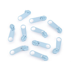 Cursor fermoar spiralat pol, no 5 - Bleu gheață (10 Bucăți)