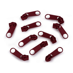 Cursor fermoar spiralat pol, no 5 - Bordo (10 Bucăți)