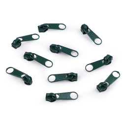 Cursor fermoar spiralat pol, no 3 - Verde pin (10 Bucăți)