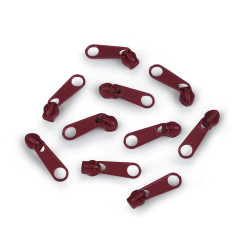 Cursor fermoar spiralat pol, no 3 - Bordo (10 Bucăți)
