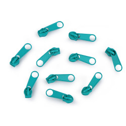 Cursor fermoar spiralat pol, no 3 - Bleu turcoaz (10 Bucăți)