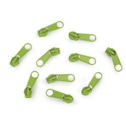 Cursor fermoar spiralat pol, no 3 - Verde deschis (10 Bucăți)