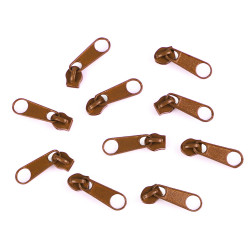 Cursor fermoar spiralat pol, no 3 - Maro deschis mediu (10 Bucăți)