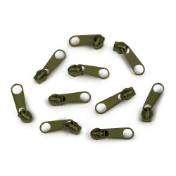 Cursor fermoar spiralat pol, no 3 - Verde oliv (500 Bucăți)