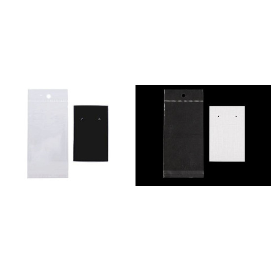 Etichete cu pungă pentru bijuterii, 50x80 mm - Alb sidefat (400 Seturi) Etichete cu pungă pentru bijuterii, 50x80 mm - Alb sidefat (400 Seturi)