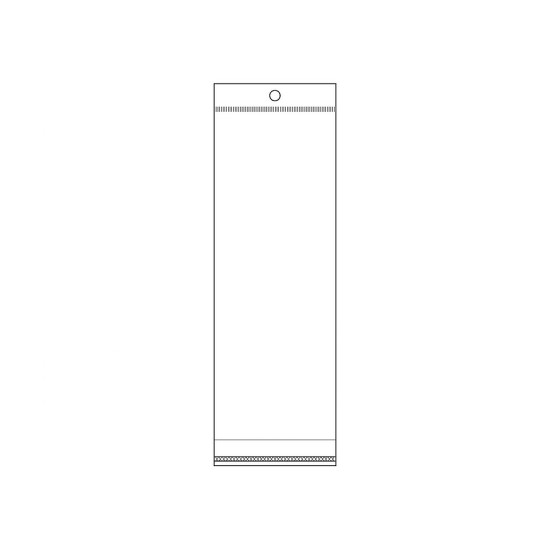 Pungi cu clapetă adezivă și agățătoare, 7x22 cm - Transparent (100 Bucăți) Pungi cu clapetă adezivă și agățătoare, 7x22 cm - Transparent (100 Bucăți)