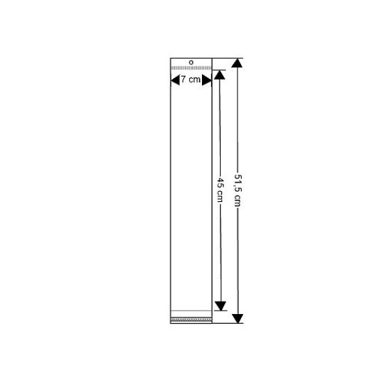 Pungi cu clapetă adezivă și agățătoare, 7x45 cm - Transparent (1000 Bucăți) Pungi cu clapetă adezivă și agățătoare, 7x45 cm - Transparent (1000 Bucăți)