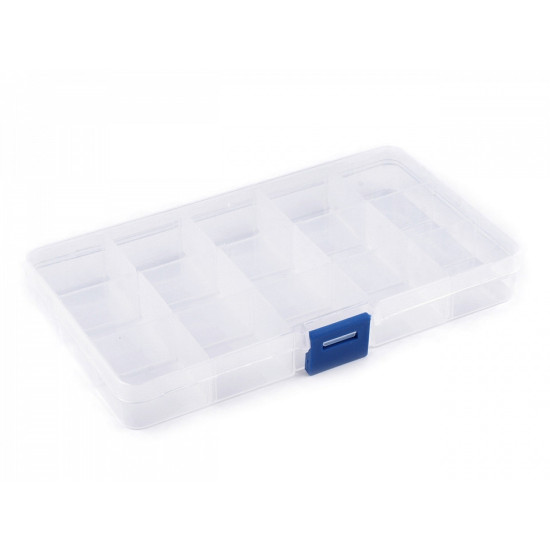 Cutie din plastic compartimentată, 10x17x2,2 c - Transparent (16 Bucăți) Cutie din plastic compartimentată, 10x17x2,2 c - Transparent (16 Bucăți)