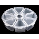 Cutie depozitare / organizare mărgele, ø10 cm - Transparent (20 Bucăți) Cutie depozitare / organizare mărgele, ø10 cm - Transparent (20 Bucăți)