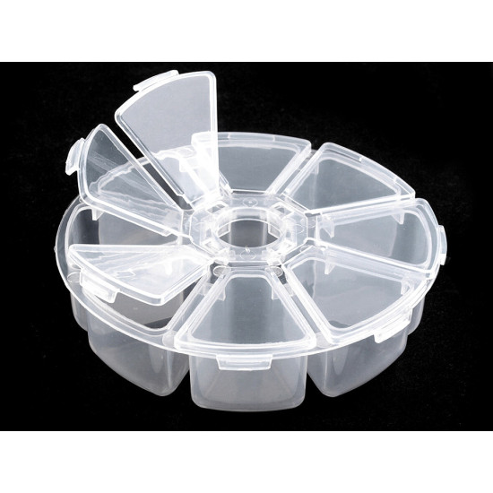 Cutie depozitare / organizare mărgele, ø10 cm - Transparent (20 Bucăți) Cutie depozitare / organizare mărgele, ø10 cm - Transparent (20 Bucăți)