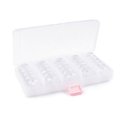 Cutie depozitare mărgele, 9x19x3,5 cm - Transparent (1 Bucată)