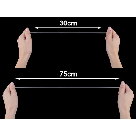 Elastic siliconic, lățime 4 mm - Transparent (20 Metri)