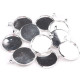 Bază pandantiv rotund, ø25 mm - Platinum (1 Bucată) Bază pandantiv rotund, ø25 mm - Platinum (1 Bucată)