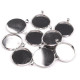 Bază pandantiv rotund, ø25 mm - Platinum (1 Bucată) Bază pandantiv rotund, ø25 mm - Platinum (1 Bucată)