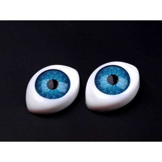 Ochi de plastic pentru jucării, 12x17mm - Albastru delta (60 Bucăți) Ochi de plastic pentru jucării, 12x17mm - Albastru delta (60 Bucăți)