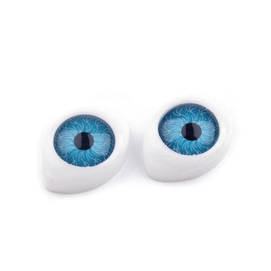 Ochi de plastic pentru jucării, 12x17mm - Albastru delta (60 Bucăți) Ochi de plastic pentru jucării, 12x17mm - Albastru delta (60 Bucăți)