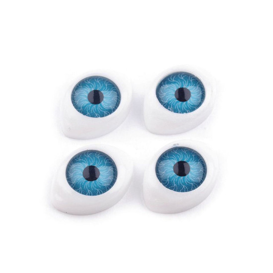 Ochi de plastic pentru jucării, 12x17mm - Albastru delta (60 Bucăți) Ochi de plastic pentru jucării, 12x17mm - Albastru delta (60 Bucăți)