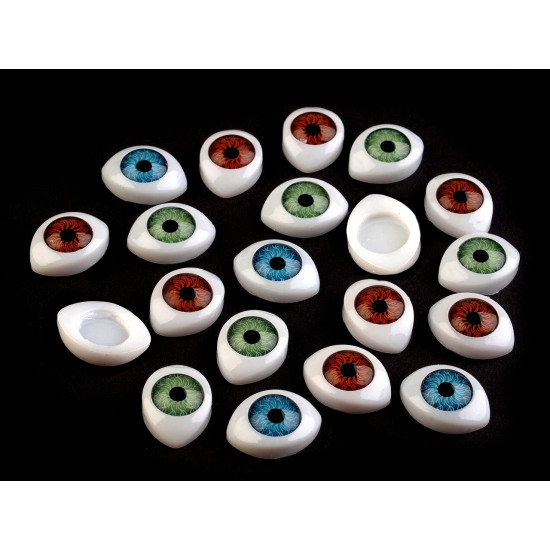 Ochi de plastic pentru jucării, 12x17mm - Albastru delta (60 Bucăți) Ochi de plastic pentru jucării, 12x17mm - Albastru delta (60 Bucăți)