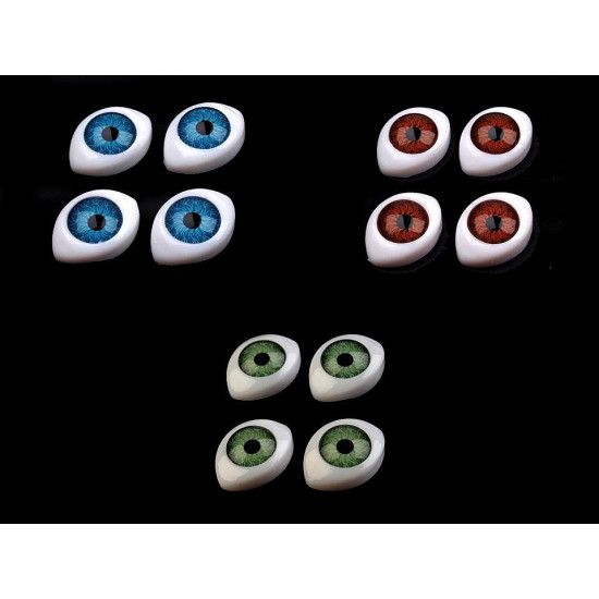 Ochi de plastic pentru jucării, 12x17mm - Albastru delta (60 Bucăți) Ochi de plastic pentru jucării, 12x17mm - Albastru delta (60 Bucăți)