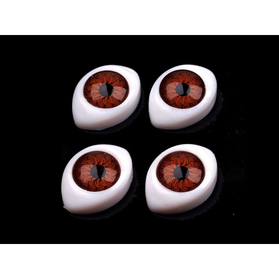 Ochi de plastic pentru jucării, 12x17mm - Albastru delta (60 Bucăți) Ochi de plastic pentru jucării, 12x17mm - Albastru delta (60 Bucăți)