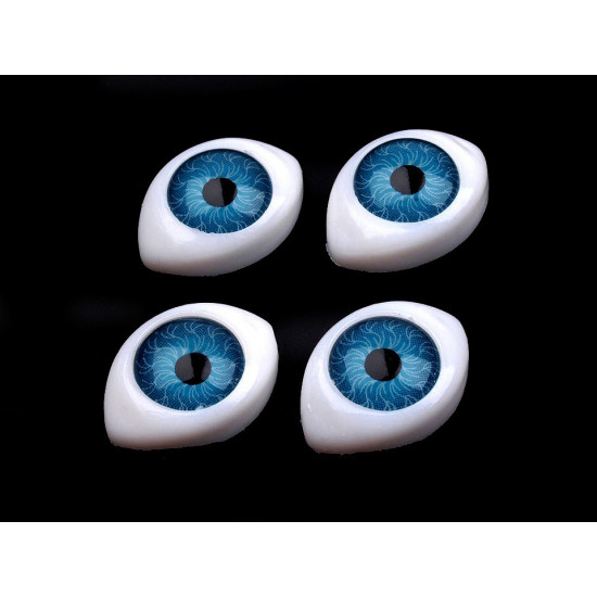 Ochi de plastic pentru jucării, 12x17mm - Albastru delta (60 Bucăți) Ochi de plastic pentru jucării, 12x17mm - Albastru delta (60 Bucăți)