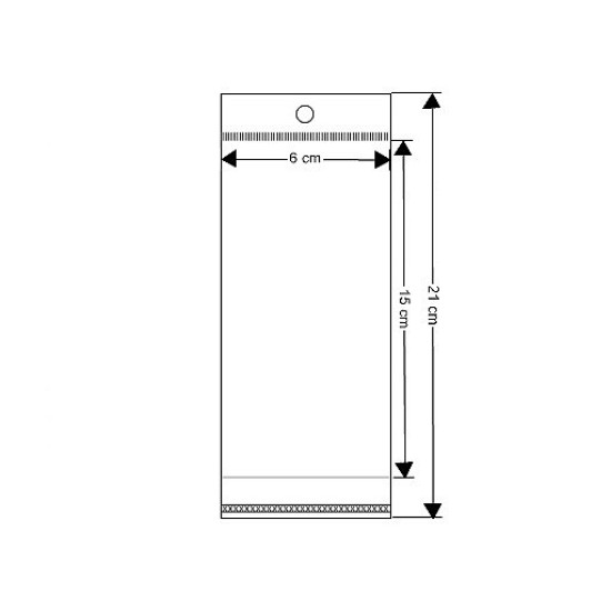 Pungi cu clapetă adezivă și agățătoare, 6x15 cm - Transparent (400 Bucăți) Pungi cu clapetă adezivă și agățătoare, 6x15 cm - Transparent (400 Bucăți)