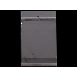 Pungi cu clapetă adezivă și agățătoare, 13x14 cm - Transparent (100 Bucăți)