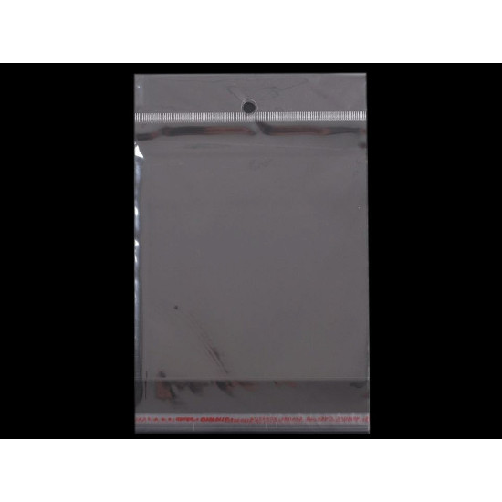 Pungi cu clapetă adezivă și agățătoare, 13x14 cm - Transparent (100 Bucăți) Pungi cu clapetă adezivă și agățătoare, 13x14 cm - Transparent (100 Bucăți)