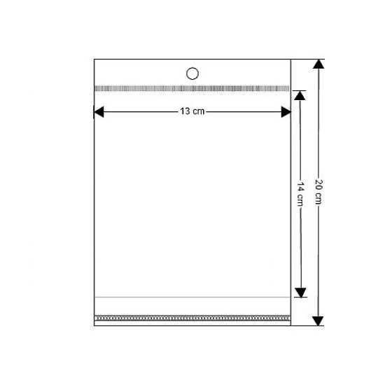 Pungi cu clapetă adezivă și agățătoare, 13x14 cm - Transparent (100 Bucăți) Pungi cu clapetă adezivă și agățătoare, 13x14 cm - Transparent (100 Bucăți)