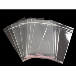 Pungi cu clapetă adezivă și agățătoare, 20x24 cm - Transparent (100 Bucăți)
