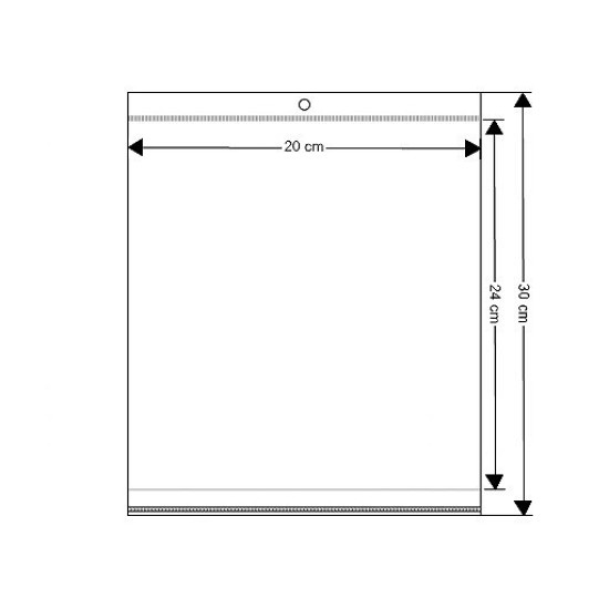 Pungi cu clapetă adezivă și agățătoare, 20x24 cm - Transparent (1000 Bucăți) Pungi cu clapetă adezivă și agățătoare, 20x24 cm - Transparent (1000 Bucăți)