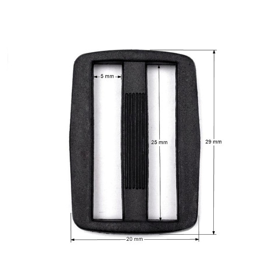 Cataramă de reglaj, lățime 15; 20; 25 mm - Negru (200 Bucăți) Cataramă de reglaj, lățime 15; 20; 25 mm - Negru (200 Bucăți)