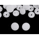 Capse plastic, 22" - Alb (50 Seturi)