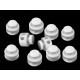 Opritori șnur, 2 găuri, 13x15 mm - Alb (200 Bucăți) Opritori șnur, 2 găuri, 13x15 mm - Alb (200 Bucăți)