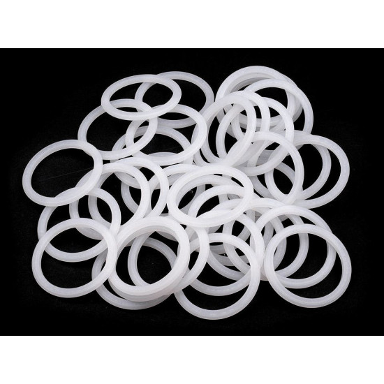 Inele plastic, ø34mm - Alb (500 Bucăți)