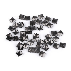 Ţinte metalice inox, model piramidă, 12x12 mm - Nichel negru (50 Bucăți)