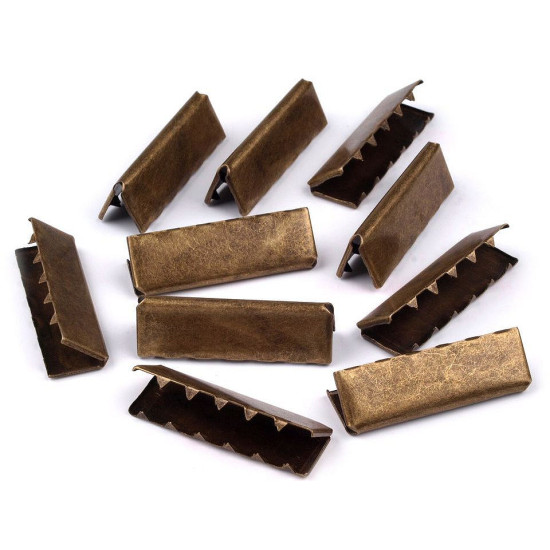 Capăt / terminație panglică, 40 mm - Nichel (10 Bucăți) Capăt / terminație panglică, 40 mm - Nichel (10 Bucăți)