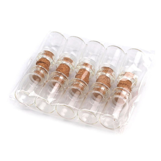 Sticluță cu dop de plută, 0,8 ml - Transparent (300 Fiole) Sticluță cu dop de plută, 0,8 ml - Transparent (300 Fiole)