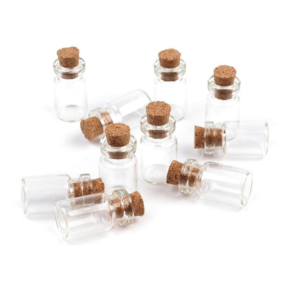 Sticluță cu dop de plută, 0,8 ml - Transparent (300 Fiole) Sticluță cu dop de plută, 0,8 ml - Transparent (300 Fiole)