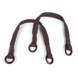 Mânere împletite geantă, lungime 54 cm - Maro închis (2 Bucăți)