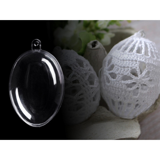 Ou plastic transparent format din două parți, 4,5x6 cm - Transparent (2 Bucăți)