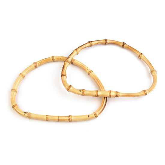 Mânere din bambus pentru geantă, 14,5x19,5 cm - Bambus mediu (30 Bucăți) Mânere din bambus pentru geantă, 14,5x19,5 cm - Bambus mediu (30 Bucăți)