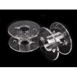 Bobine din plastic pentru masină de cusut lucznik - Transparent (10 Bucăți)